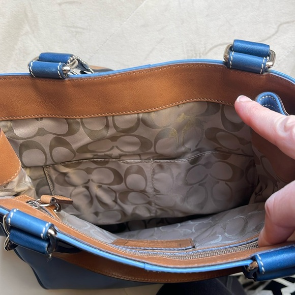 COACH RARE leather Vintage Y2K tote bag NWOT - Picture 9 of 12